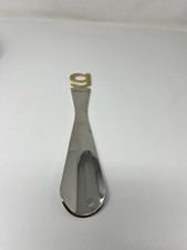 Gravati shoe horn short polished gold tone G logo preowned accessory