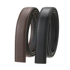 2.8cm Width Genuine Leather Automatic Belt Without Buckle Waist Strap Waistband
