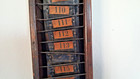 Chicago Aurora and Elgin Railroad Vintage TIME CLOCK Wood Card Holder Rack Train — photo 3