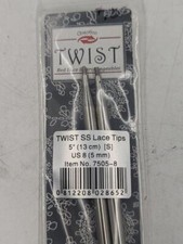 ChiaoGoo Twist SS Lace Tips 5" 13cm US 8 5.0mm