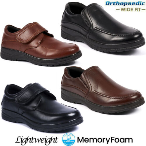 MENS WIDE FIT SHOES MEMORY FOAM WALKING DRIVING SOFT SLIP ON COMFORT CASUAL SHOE - 第 1/17 張圖片