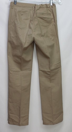Old Navy Boys Uniform Pants Straight Leg Built-In Flex Stretch Beige Size 14 - Picture 3 of 4