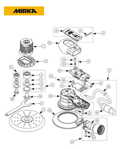 Rupes Orbital Sander Spare Parts
