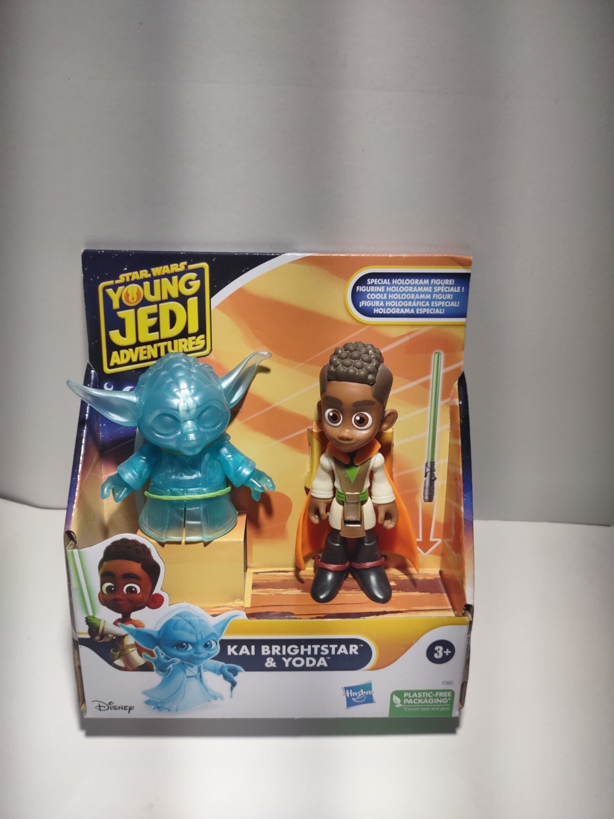 STAR WARS Young Jedi Adventures KAI BRIGHTSTAR HOLOGRAM YODA 2 Figure Pack 2023