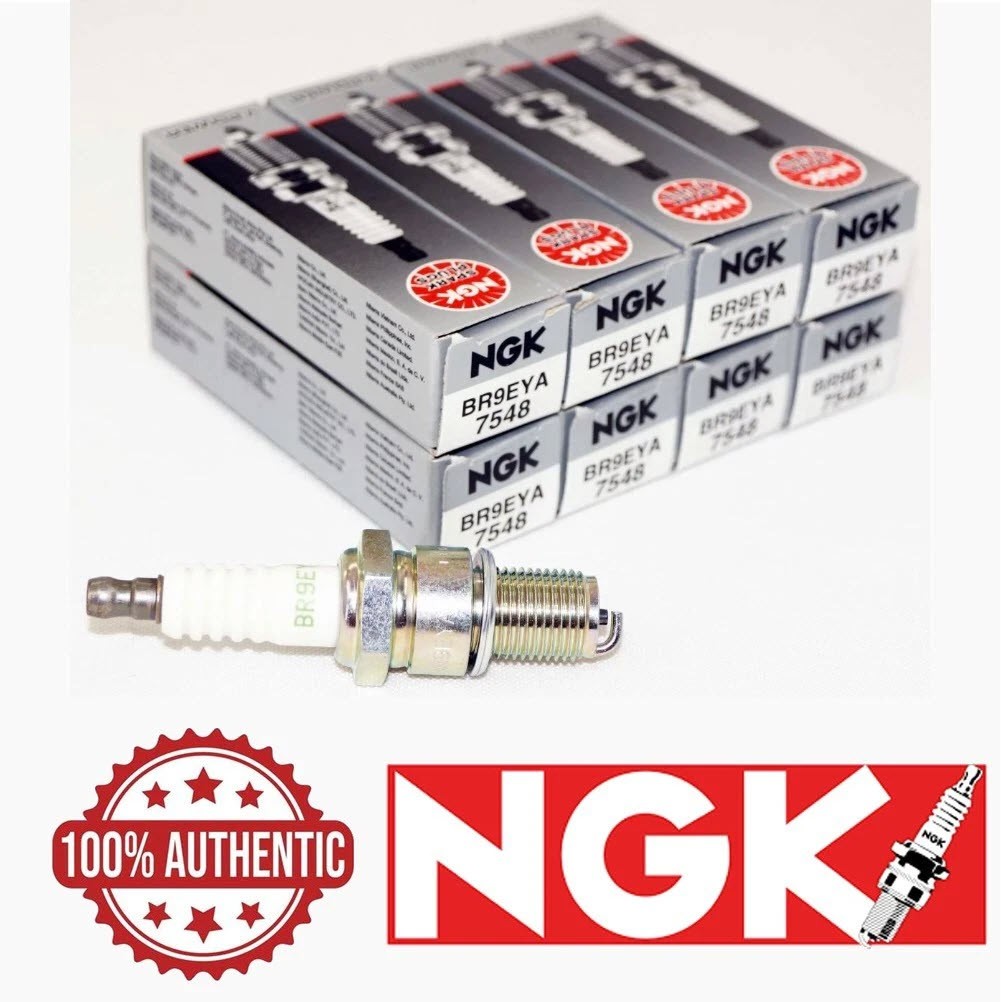 NGK V-Power 7548 Spark Plugs BR9EYA - 8 Pack