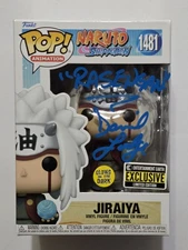 Funko Pop NARUTO Jiraiya GITD EEE #1481 Signed David Lodge + Certified