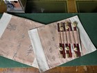 Vintage Japanese Sushi Chopsticks & Placemats Set for 6, New in Fabric Case! — photo 3