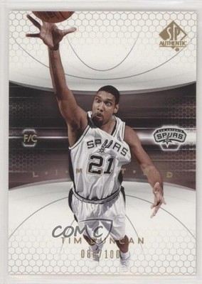 2004-05 SP Authentic Limited 80/100 Tim Duncan #77 HOF 5ir