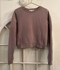 Victoria's Secret Sport Taupe Quilted Shoulder Crew Neck Pullover XS