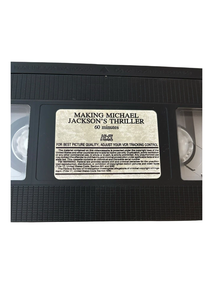 MICHAEL JACKSON THE MAKING OF THRILLER Original Rare VHS Foto 4 de 4