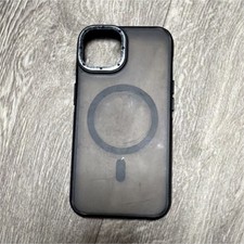 MagSafe Compatible Black Clear Transparent Matte Plastic Case for iPhone 13