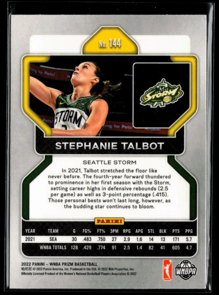 2022-23 Panini Prizm WNBA #144 Stephanie Talbot - Image 2 of 2