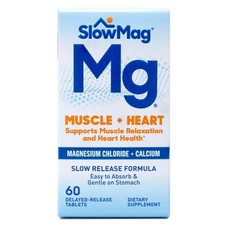 SlowMag MG Muscle  Heart Magnesium Chloride  Calcium 60 Tablets