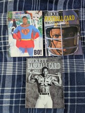 (3) Bo Jackson Beckett Football Karten Preismagazine #1/#10/#63