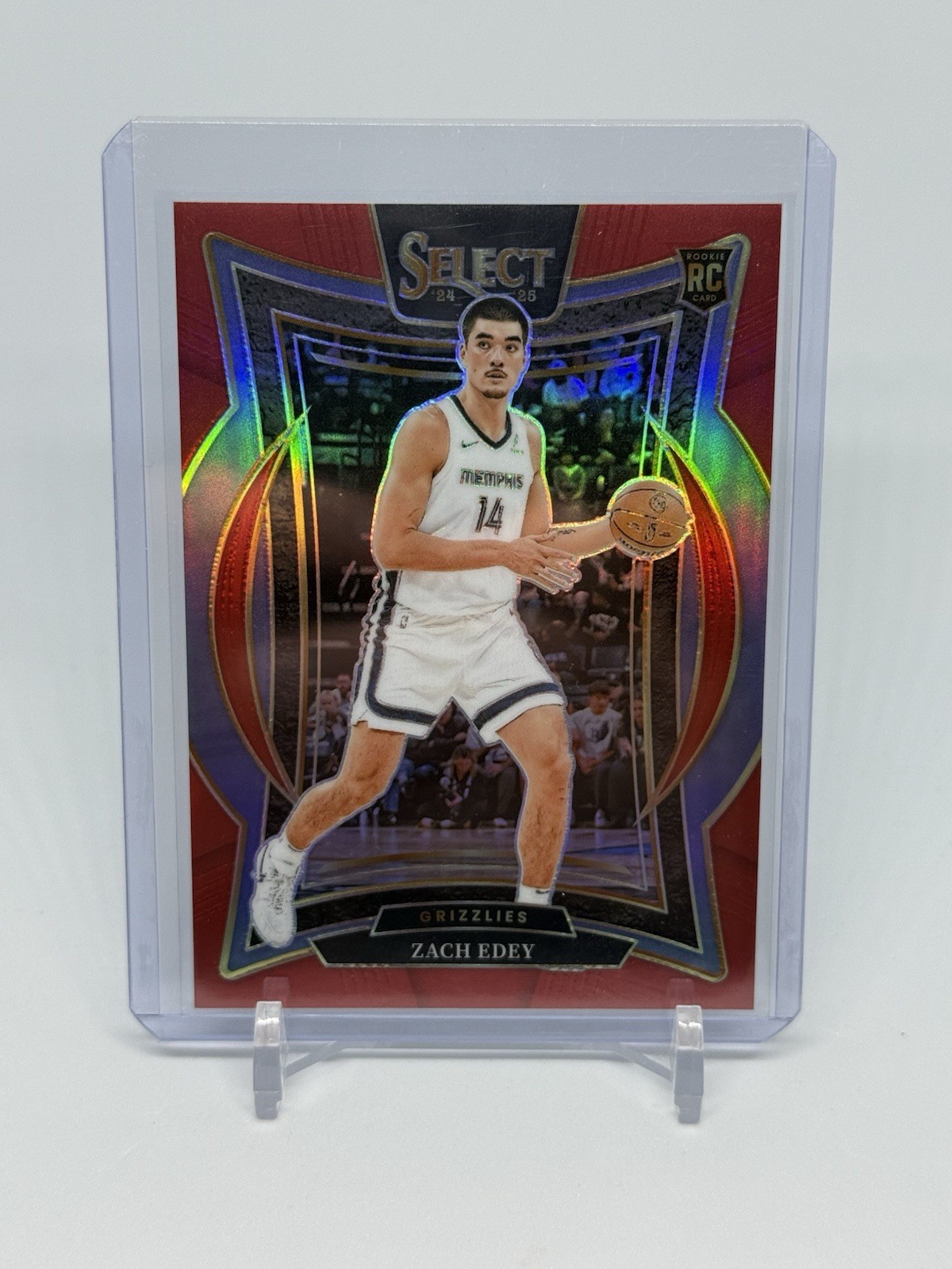2024-25 Panini Select Basketball Zach Edey Red Rookie Concourse /199 #98 JS
