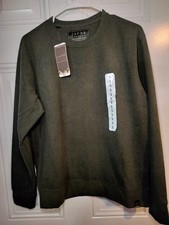 JACHS New York Men  s Ultra Soft Crew Sweatshirt Green Size S NWT Long Sleeve