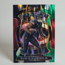 2025 Panini Select Concourse Marvin Harrison Jr. #22 Black & Green Shock Prizm