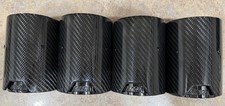 Bmw M Performance Carbon Fiber Exhaust Tips Set Of 4 76mm Black Free Ship