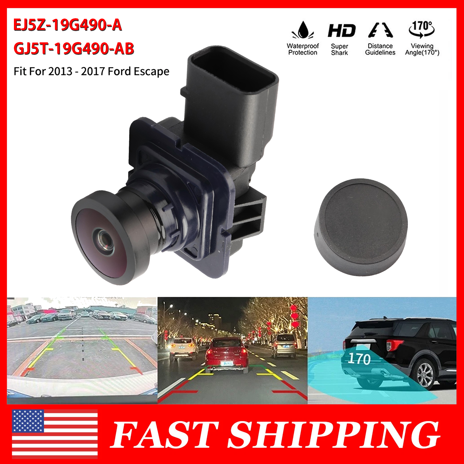 Genuine EJ5Z-19G490-A For Ford Escape Back Up Camera 2014 2015 2016 Rear View