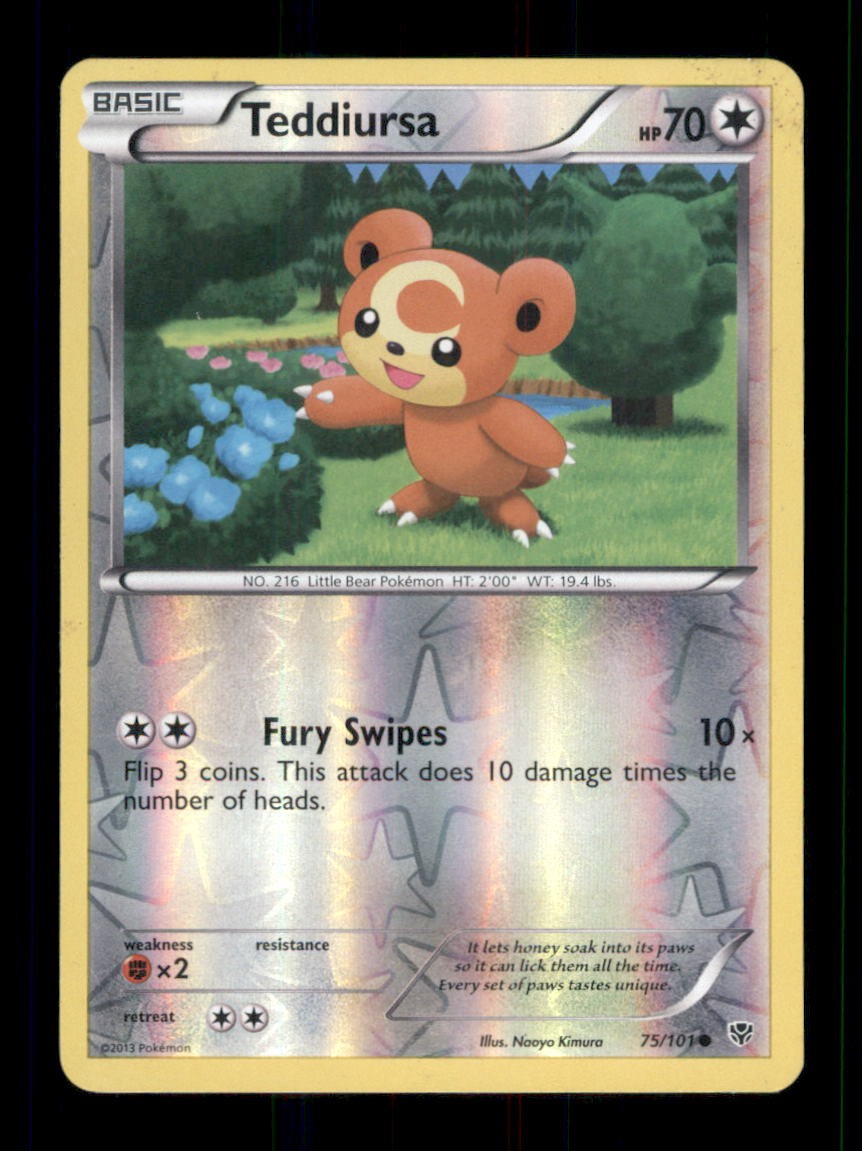 Teddiursa Common Reverse Holo Plasma Blast 75/101 LP