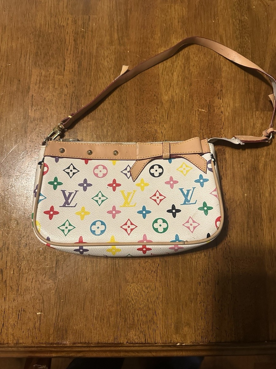 Louis Vuitton Multicolor Monogram Shoulder Bag Studded Logo