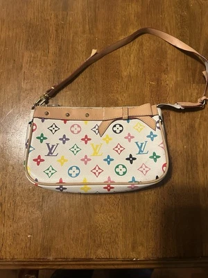 Louis Vuitton White Multicolor In Women's Bags & Handbags for sale