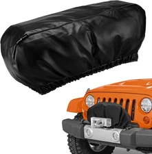 SEVEN SPARTA Winch Cover Heavy Duty Waterproof Protection Cover, Black 