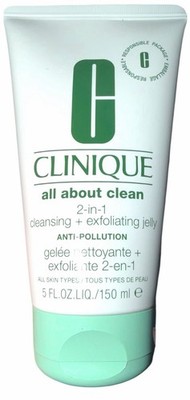 Clinique All About Clean 2-in-1 Cleansing + Exfoliating Jelly 5oz/150ml Full New