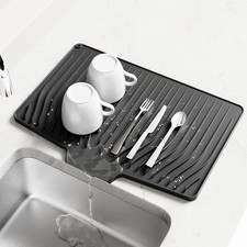 Dish Drying Mat, Silicone Dish Drying Mat for Kitchen Counter, Drainer Mat with