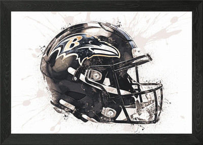 Baltimore Ravens Helm gerahmtes Wandbild Poster Leinwanddruck Bild