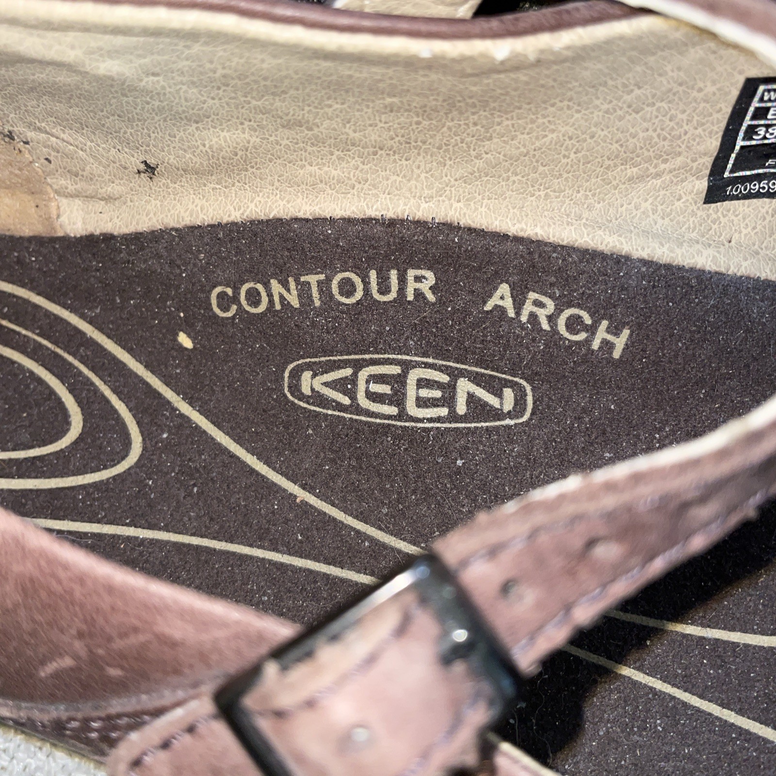 Keen donna Mary Jane casual taglia 8 M pelle marrone spiaggia crociera isola