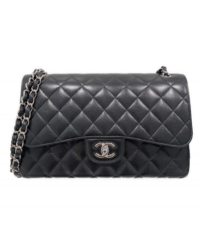 CHANEL Matelasse Large Flap Classic Shoulder Bag Black A58600 #520
