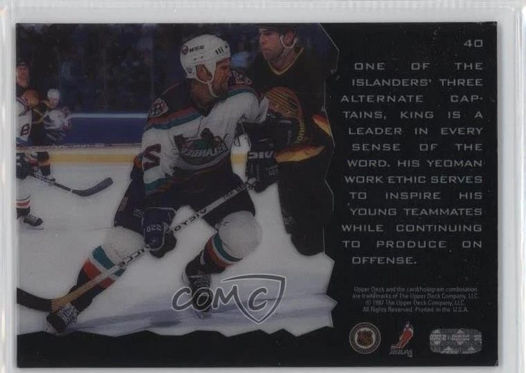 1996-97 Upper Deck Ice Acetate Derek King #40 - Image 2 of 2