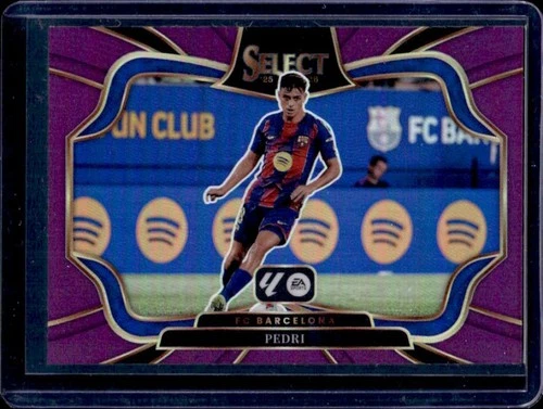 2025-26 Panini Select La Liga Pedri Field Level Purple Prizm #/125 Barcelona