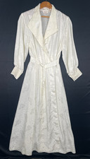 Vintage Victoria's Secret Gold Label Robe Size M/L Cream Full Length Bridal