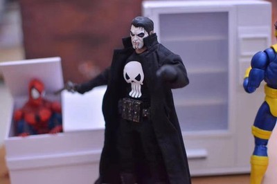 Mezco face makeup, punisher, head carving 1/12 DIY self-changing, ant, head