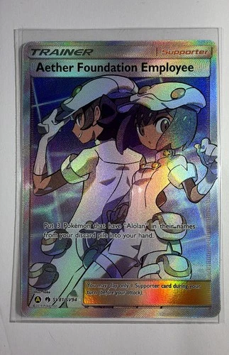 Aether Foundation Employee SV81/SV94 Hidden Fates: Shiny Vault Holo NM