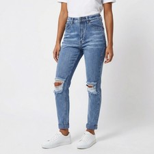 Ladies High Waisted Ripped Skinny Jeans