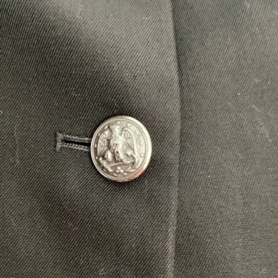 US Navy Army Women's Jacket Military Uniform Blazer W/Patches Black Size 16MT - Image 2 of 4