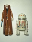 Vintage Star Wars Kenner 1977 figures R5D4 and Ben Kenobi original Lightsaber