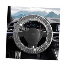 100PCS Disposable Car Steering Wheel Covers, Transparent Vehicle Protector