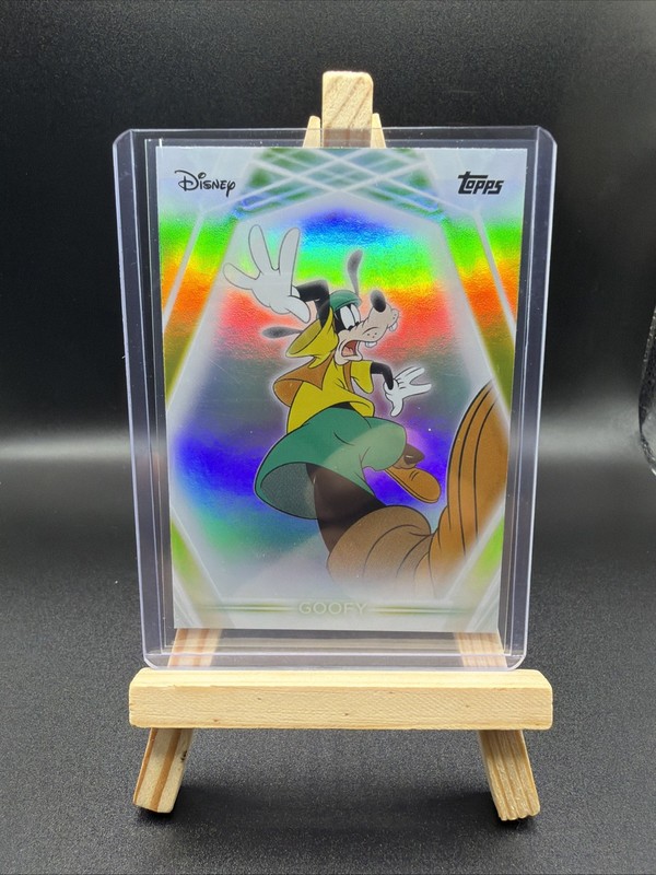 2026 Topps Disney Neon #102 Goofy Base Rainbow Foil Parallel 