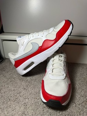 Nike Air Max SC Mens Shoes White University Red Wolf Grey CW4555-107