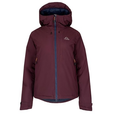 Fjern Womens ELDFJALL Waterproof Down Jacket Hiking Aubergine
