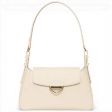 Moda Love Moschino Borsa shopping Logo Zip Donna Avorio in Eco-pelle