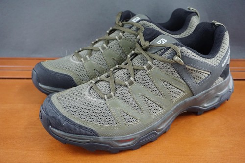 Salomon Pathfinder Trail Wanderschuhe Herren 9 Grün Low Top Schnürschuhe Contagrip