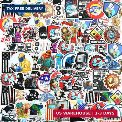 #ad #ad Zonon 100 Pcs Welding Stickers Decals Hard Hat Tool Box Stickers for Helmet Wel $11.31