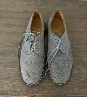 Dr. Martens 1461 Made in England Blue Suede Lace-Up Oxford Shoes Men's US 7