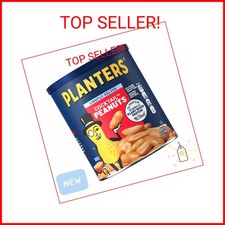 PLANTERS Dry Roasted Peanuts, Plant-Based Protein, Lightly Salted, Peanut Snack,