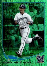2013 Topps #307 Norichika Aoki Emerald Foil